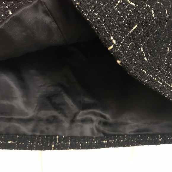 SHEIN Tweed Mini Skirt M - Knee Length black gold - Picture 4 of 10